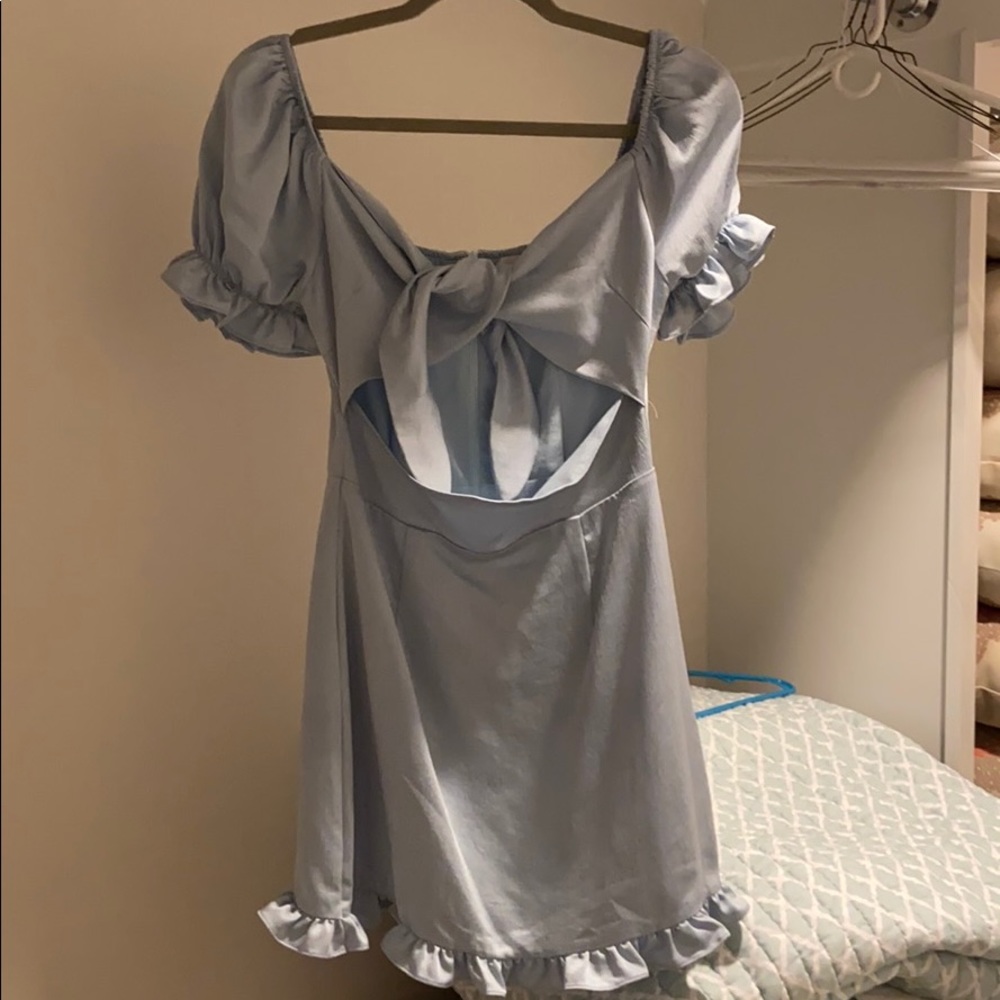 Super Down Revolve Blue Mini Dress - image 3